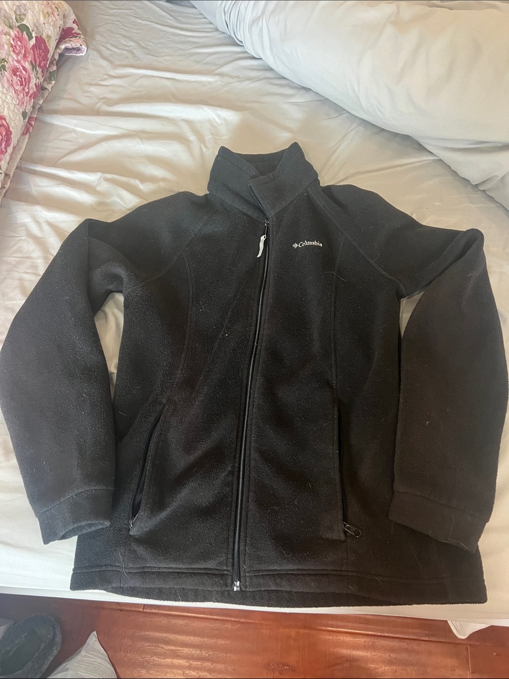 Columbia Black Kids Full‑Zip Fleece Jacket